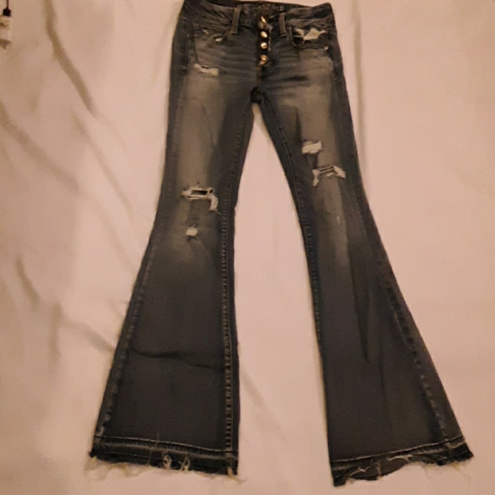 American Eagle boho artist jeans